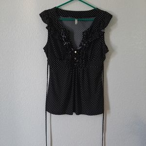 HEART SOUL POLKADOT TOP SIZE MED